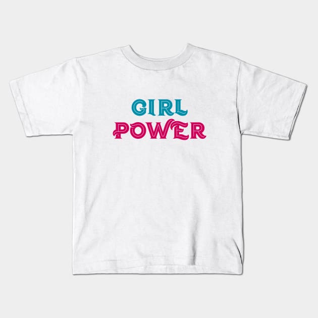 GIRL POWER Kids T-Shirt by Utopic Slaps